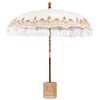 vidaXL Parasol balinais avec base Cr&egrave;me &Oslash; 210-220 cm