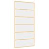 vidaXL Porte coulissante dor&eacute; 102,5x205cm verre ESG clair et aluminium