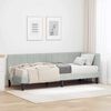 vidaXL Cadre de lit d'angle avec matelas 2 pcs Gris clair Velours