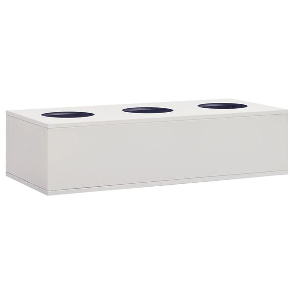 vidaXL Bo&icirc;te &agrave; fleurs de bureau Gris clair 90x40x23 cm Acier