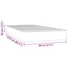 vidaXL Matelas de lit à ressorts ensachés 80x210x20 cm velours