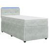 vidaXL Lit de box spring avec matelas et LED Gris clair 90 x 190 cm