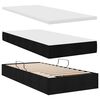 vidaXL Lit avec rangement et matelas Noir 100 x 200 cm Polyester