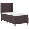 vidaXL Lit &agrave; ressorts avec matelas Marron fonc&eacute; 90 x 190 cm tissu