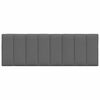 vidaXL Coussin de t&ecirc;te de lit Hanko gris fonc&eacute; 120 cm tissu