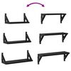 vidaXL &Eacute;tag&egrave;re Murale Montage mural avec stockage 3 pcs Ch&ecirc;ne noir