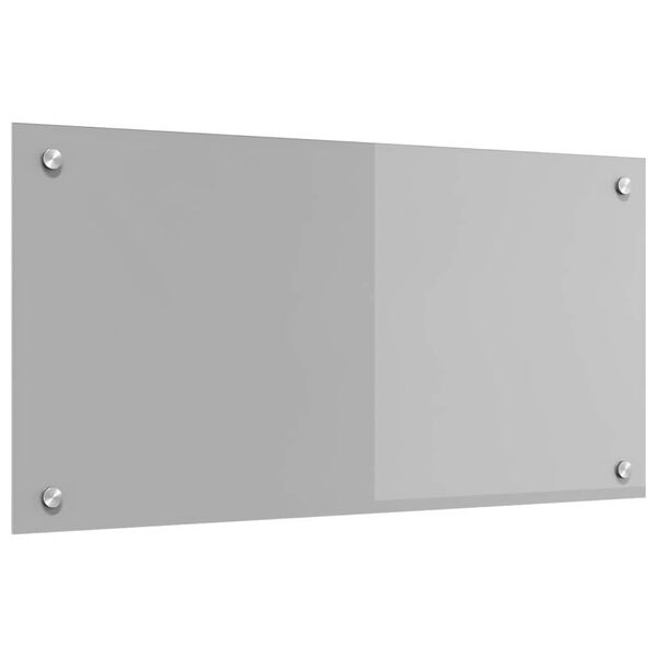 vidaXL Protection de cuisine Gris clair 80 x 40 x 0,6 cm verre trempé