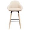 vidaXL Tabouret de bar Cr&egrave;me Tissu