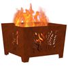 vidaXL Braise Marron 60 x 60 x 40 cm Acier