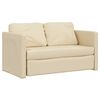 vidaXL Canap&eacute;-lit 2 en 1 cr&egrave;me 112x174x55 cm tissu