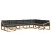 vidaXL Ensemble de canap&eacute;s d'ext&eacute;rieur 8 pc Blanc et anthracite