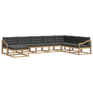 vidaXL Ensemble de canap&eacute;s d'ext&eacute;rieur 8 pc Blanc et anthracite