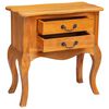 vidaXL Table d'appoint avec tiroir Naturel 60,5 x 30 x 61 cm