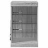 vidaXL Buffet avec lumi&egrave;res LED sonoma gris 41x37x67 cm