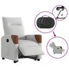 vidaXL Fauteuil inclinable électrique gris nuage tissu