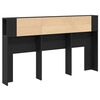 vidaXL Cabinet de T&ecirc;te de Lit Ch&ecirc;ne noir 180 x 18.5 x 102.5 cm