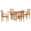 vidaXL Ensemble de salle &agrave; manger pour jardin 5 pcs Marron