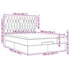 VidaXL Cadre de lit ottoman avec matelas bleu 140x190 cm tissu