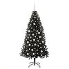 vidaXL Sapin de Noël avec 300 LED avec support Noir 180 cm PVC