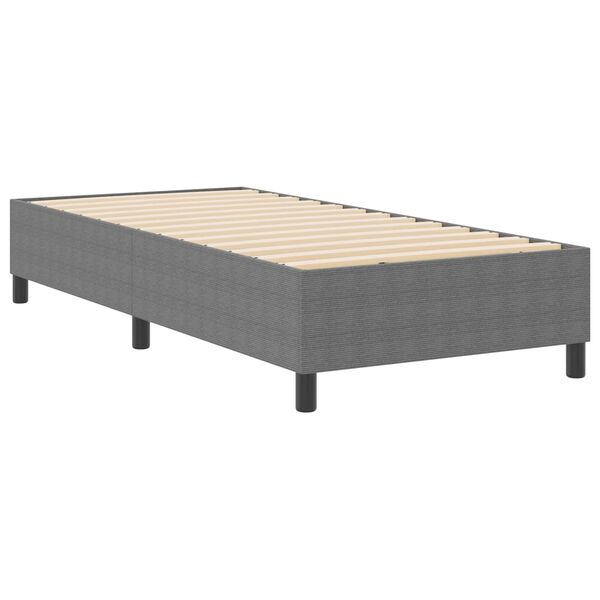 vidaXL Cadre de lit plateforme Gris clair 90 x 190 cm tissu
