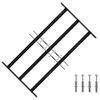 vidaXL Grille de Fen&ecirc;tre Noir 75,5 x 45 cm Acier enduit de poudre