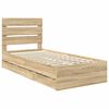 vidaXL Cadre de lit Ch&ecirc;ne Sonoma 90 x 190 cm Bois Ing&eacute;nierie