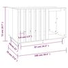 vidaXL Niche pour chien Blanc 100x70x72 cm Bois de pin massif