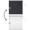 vidaXL Store de Fen&ecirc;tre avec des rideaux Noir Aluminium