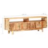 vidaXL Meuble TV 130x30x45 cm Bois de manguier brut