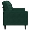 vidaXL Canap&eacute; &agrave; 2 places Vert fonc&eacute; 120 cm Velours