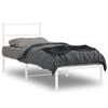 vidaXL Cadre de lit métal sans matelas avec tête de lit blanc 80x200cm