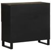 vidaXL Buffet noir 80x33x75 cm bois massif de manguier