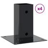 vidaXL Bases de poteau carr&eacute;es 4 pcs anthracite 71x71 mm