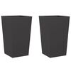 vidaXL Jardini&egrave;res 2 pcs noir 45x45x75 cm acier