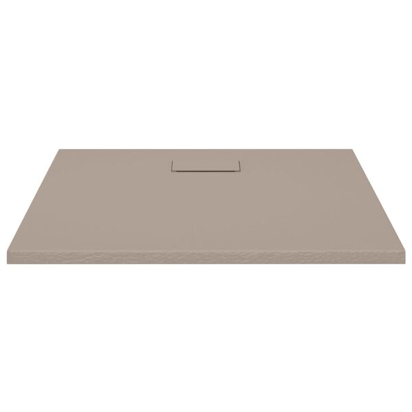vidaXL Receveur de douche SMC Marron 90x80 cm