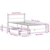 vidaXL Cadre de lit sans matelas 90x190 cm bois de pin massif