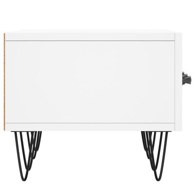 vidaXL Meuble TV blanc 150x36x30 cm bois d'ingénierie