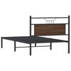vidaXL Cadre de lit sans matelas ch&ecirc;ne marron 100x190 cm