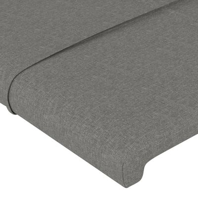 vidaXL Têtes de lit 2 pcs gris foncé 72x5x78/88 cm tissu