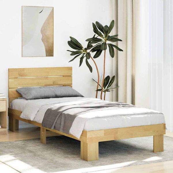 vidaXL Cadre de lit avec t&ecirc;te de lit sans matelas 80x200 cm