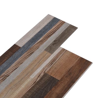 vidaXL Planches de plancher PVC 5,02 m² 2 mm Autoadhésif Multicolore