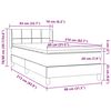 vidaXL Sommier &agrave; lattes de lit avec matelas noir 80x210 cm velours