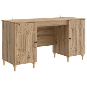 vidaXL Bureau Ch&ecirc;ne artisanal Bois d'ing&eacute;nierie 142,5 x 50 x 75 cm