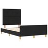 vidaXL Cadre de lit avec t&ecirc;te de lit Noir 120 x 200 cm tissu