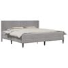 vidaXL Cadre de lit avec matelas Gris clair 180 x 200 cm Velours