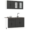 vidaXL Ensemble de 4 meubles de cuisine "Lucca" en bois d'ing&eacute;nierie noir