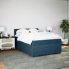 vidaXL Sommier &agrave; lattes de lit et matelas bleu 140x190 cm velours