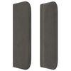 vidaXL T&ecirc;te de lit avec oreilles Gris fonc&eacute; 183x16x78/88 cm Velours