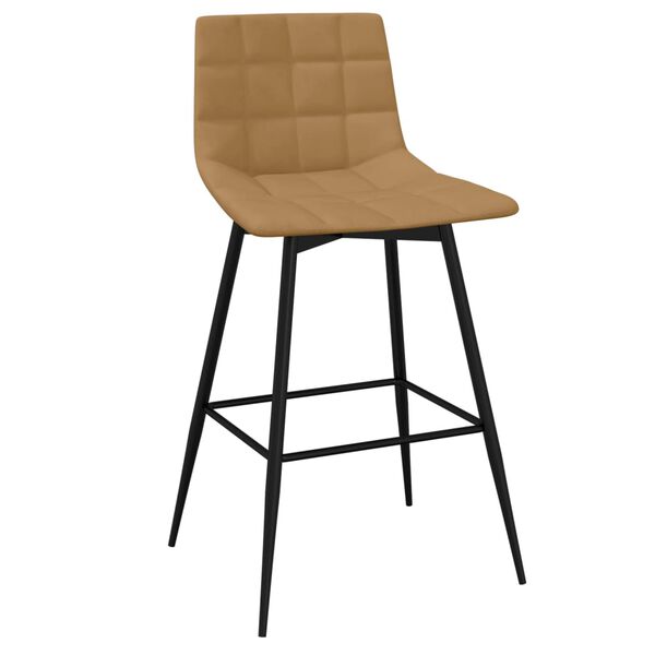vidaXL Tabourets de bar lot de 2 marron velours