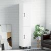 vidaXL Buffet haut Blanc 34,5x34x180 cm Bois d'ing&eacute;nierie
